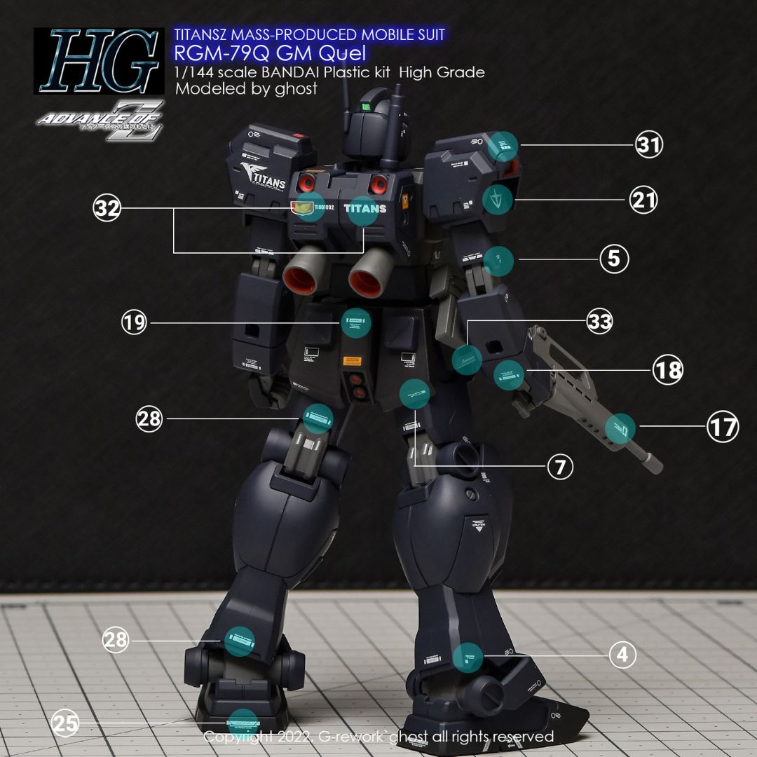 G-Rework Decal - [HG] RGM-79Q GM QUEL