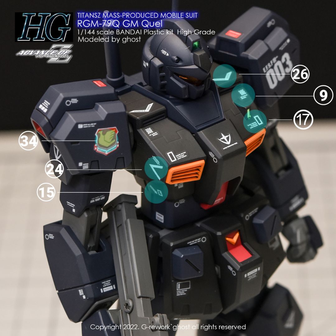 G-Rework Decal - [HG] RGM-79Q GM QUEL