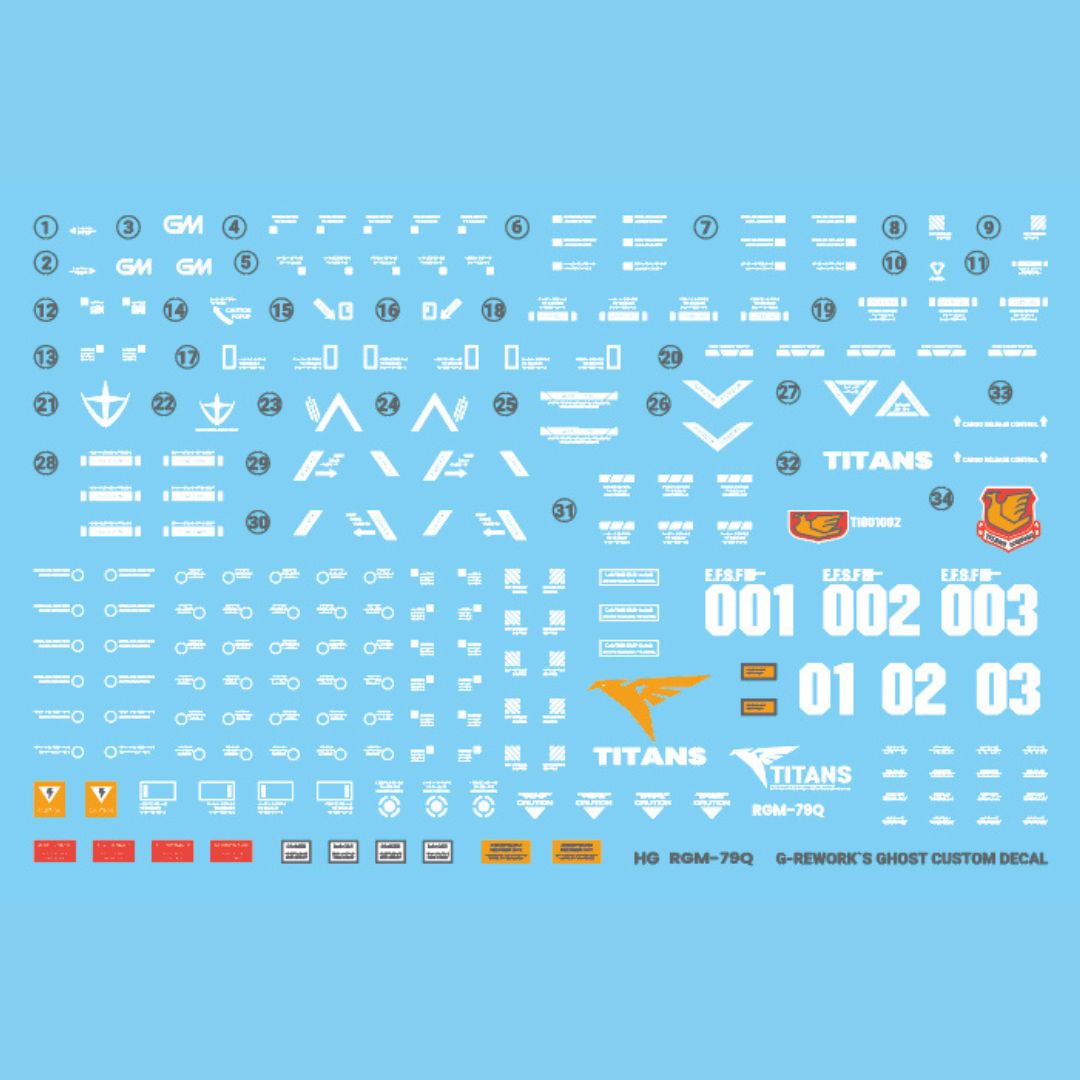 G-Rework Decal - [HG] RGM-79Q GM QUEL