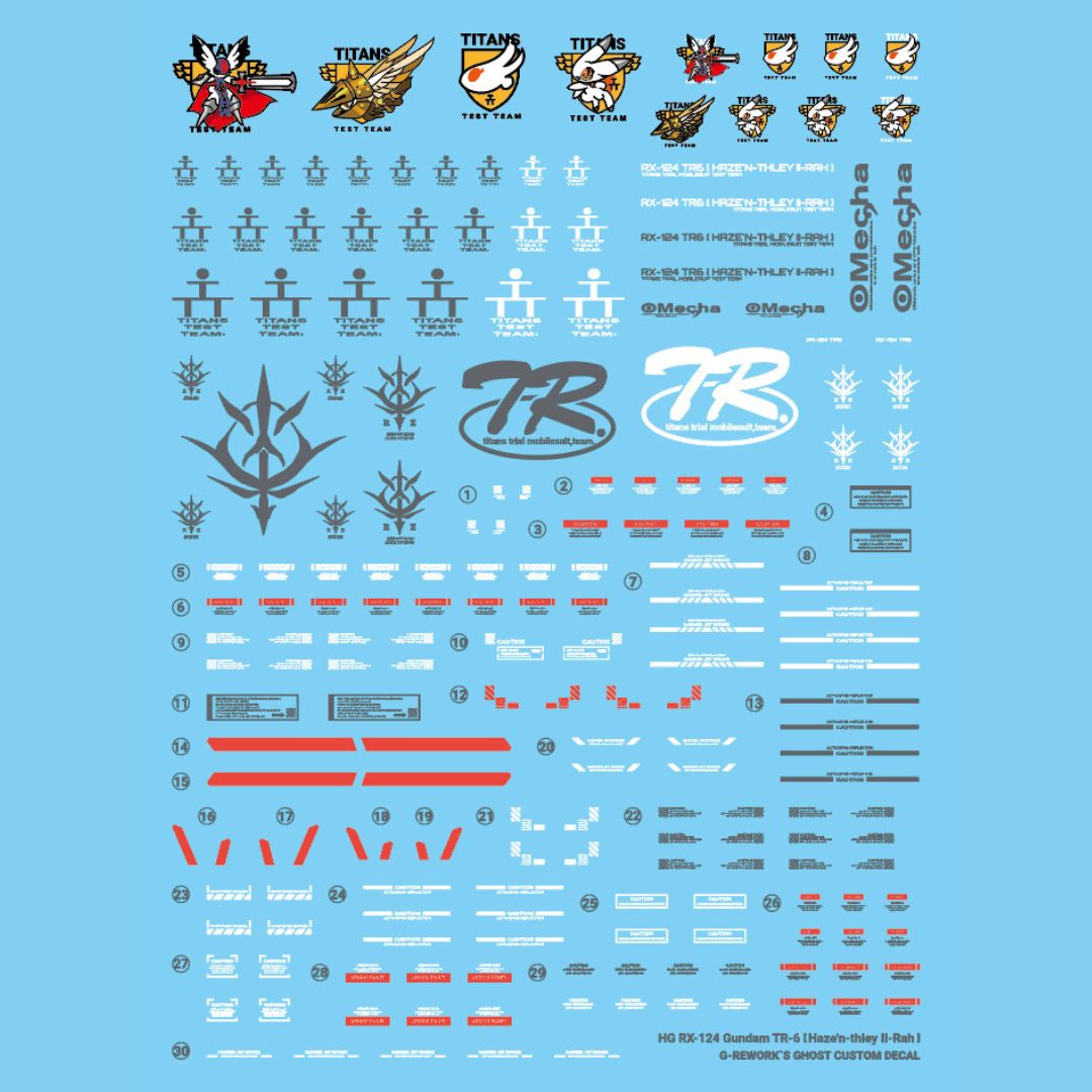G-Rework Decal - [HG] RX-124 GUNDAM TR-6 HAZE'N-THLEY II-RAH