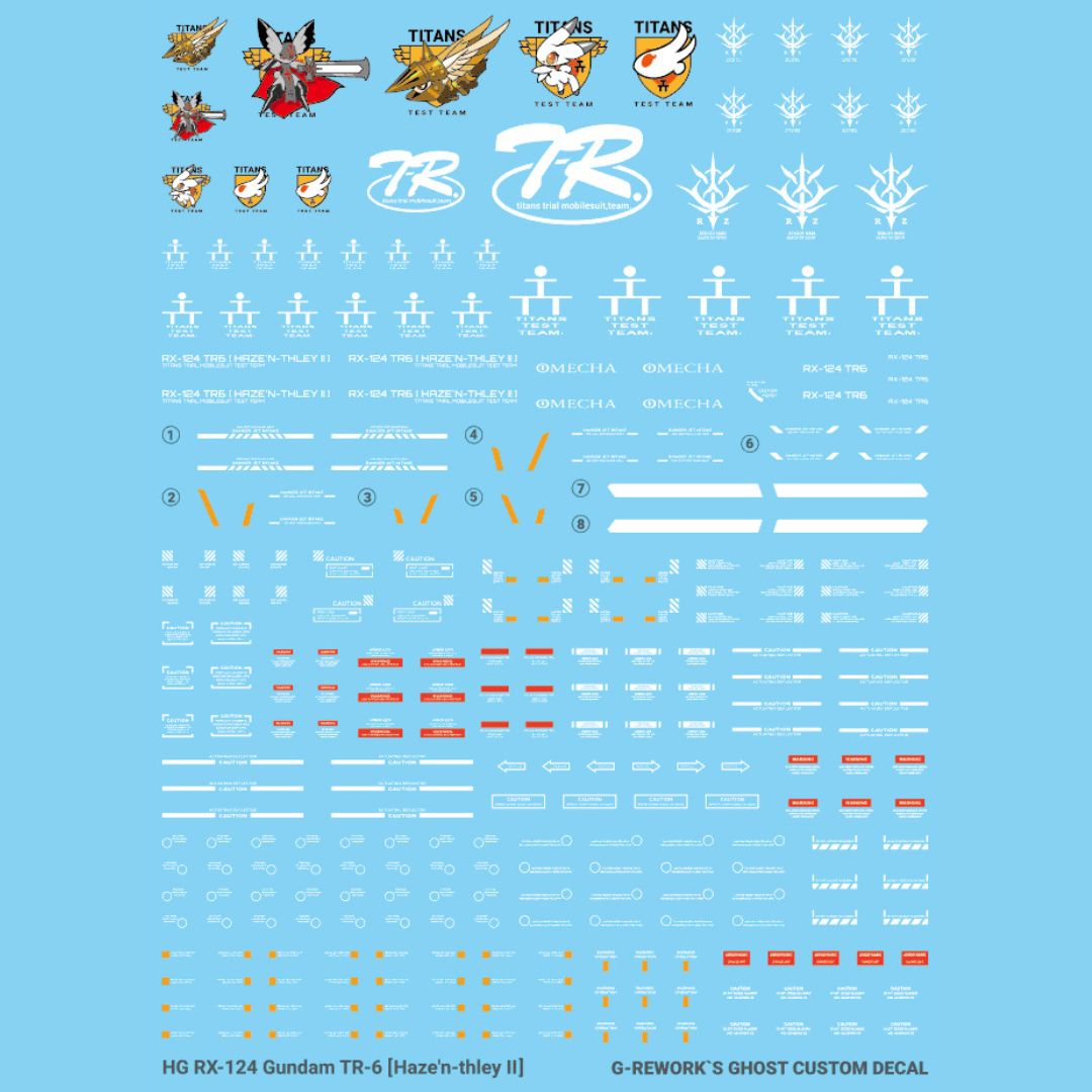 G-Rework Decal - [HG] RX-124 GUNDAM TR-6 HAZE'N-THLEY II