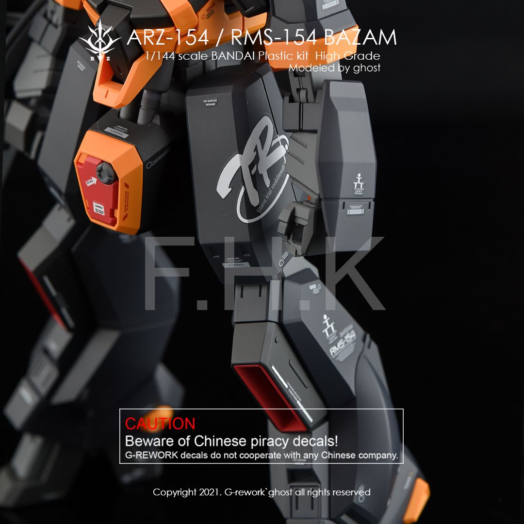 G-Rework Decal - [HG] BAZAM RE.BOOT VER (ARZ/RMS-154)