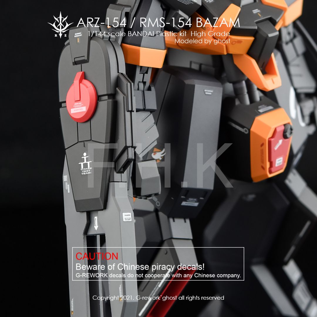 G-Rework Decal - [HG] BAZAM RE.BOOT VER (ARZ/RMS-154)