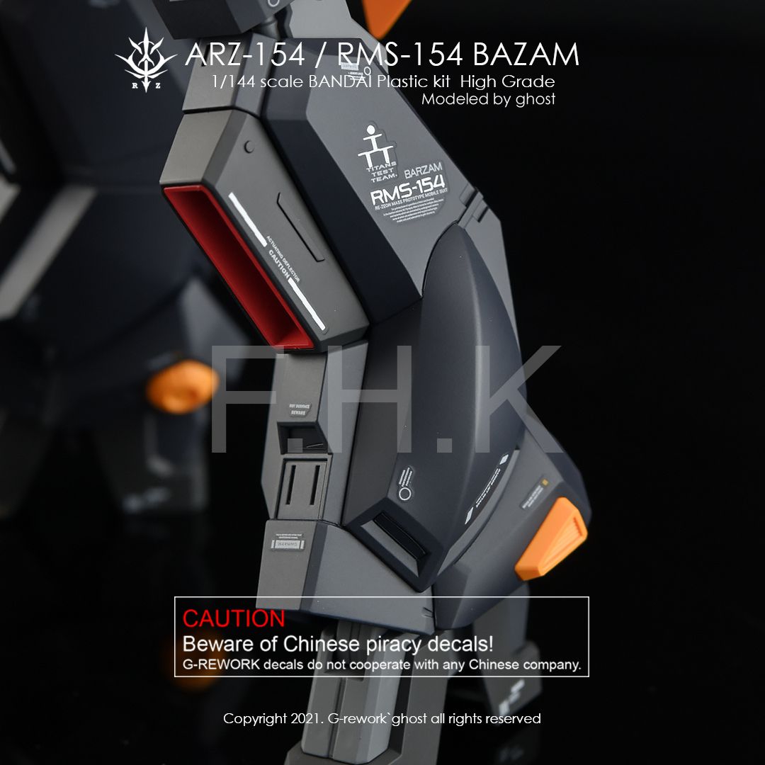 G-Rework Decal - [HG] BAZAM RE.BOOT VER (ARZ/RMS-154)