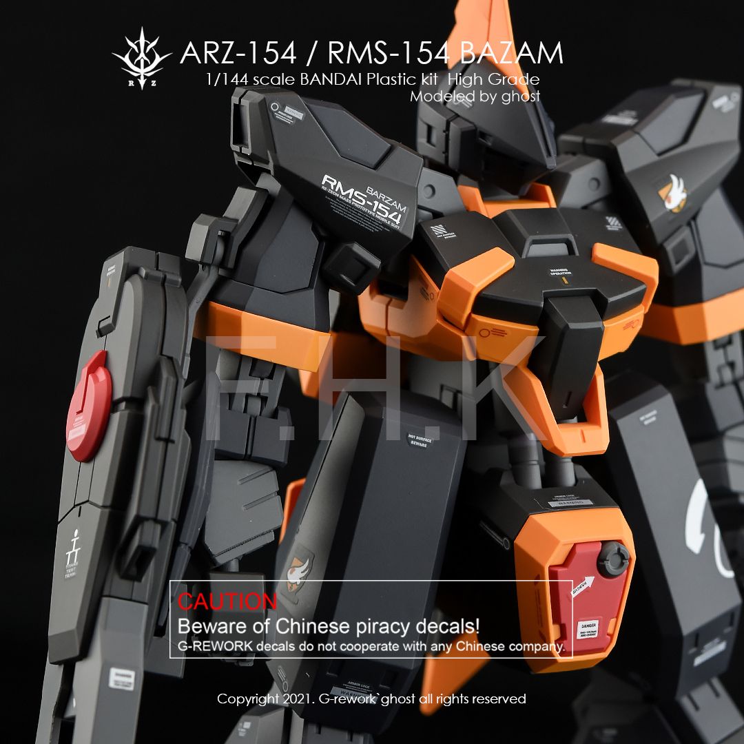 G-Rework Decal - [HG] BAZAM RE.BOOT VER (ARZ/RMS-154)