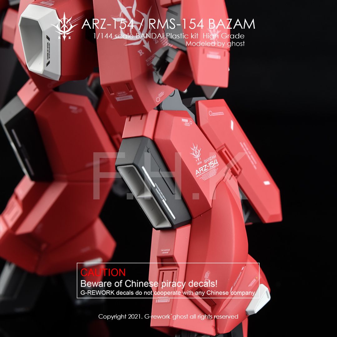 G-Rework Decal - [HG] BAZAM RE.BOOT VER (ARZ/RMS-154)