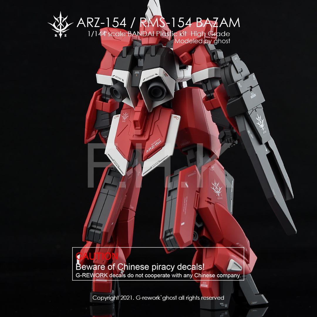 G-Rework Decal - [HG] BAZAM RE.BOOT VER (ARZ/RMS-154)