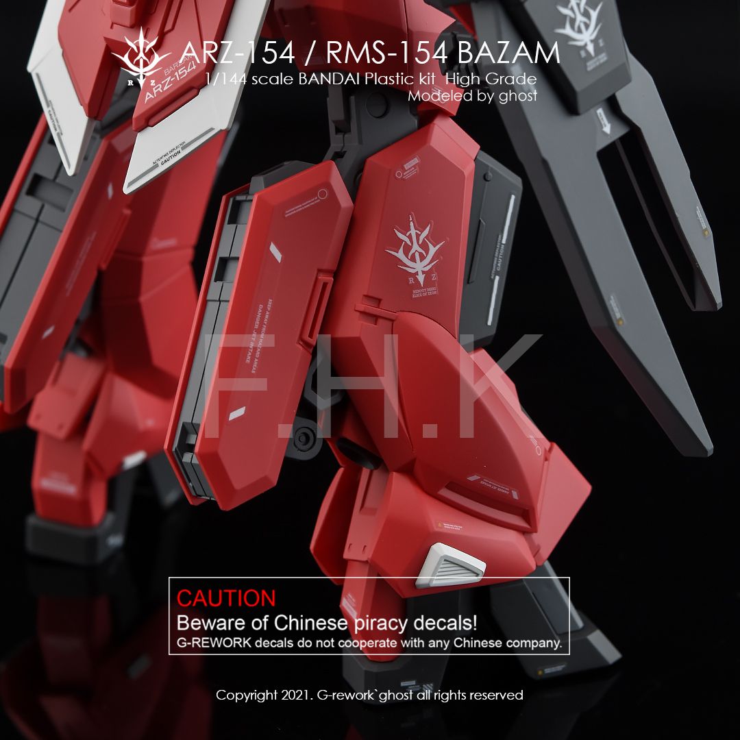 G-Rework Decal - [HG] BAZAM RE.BOOT VER (ARZ/RMS-154)