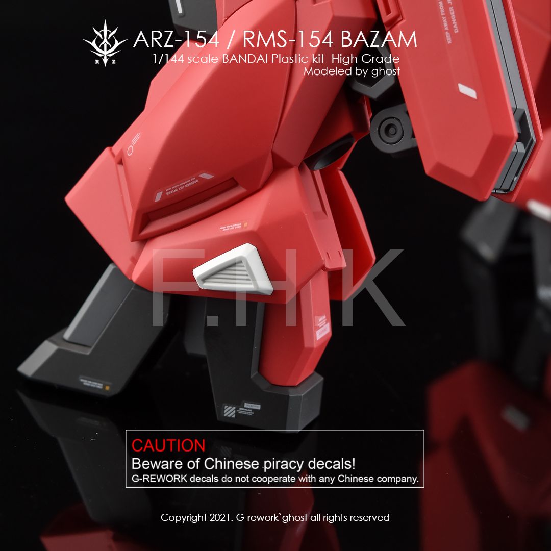 G-Rework Decal - [HG] BAZAM RE.BOOT VER (ARZ/RMS-154)
