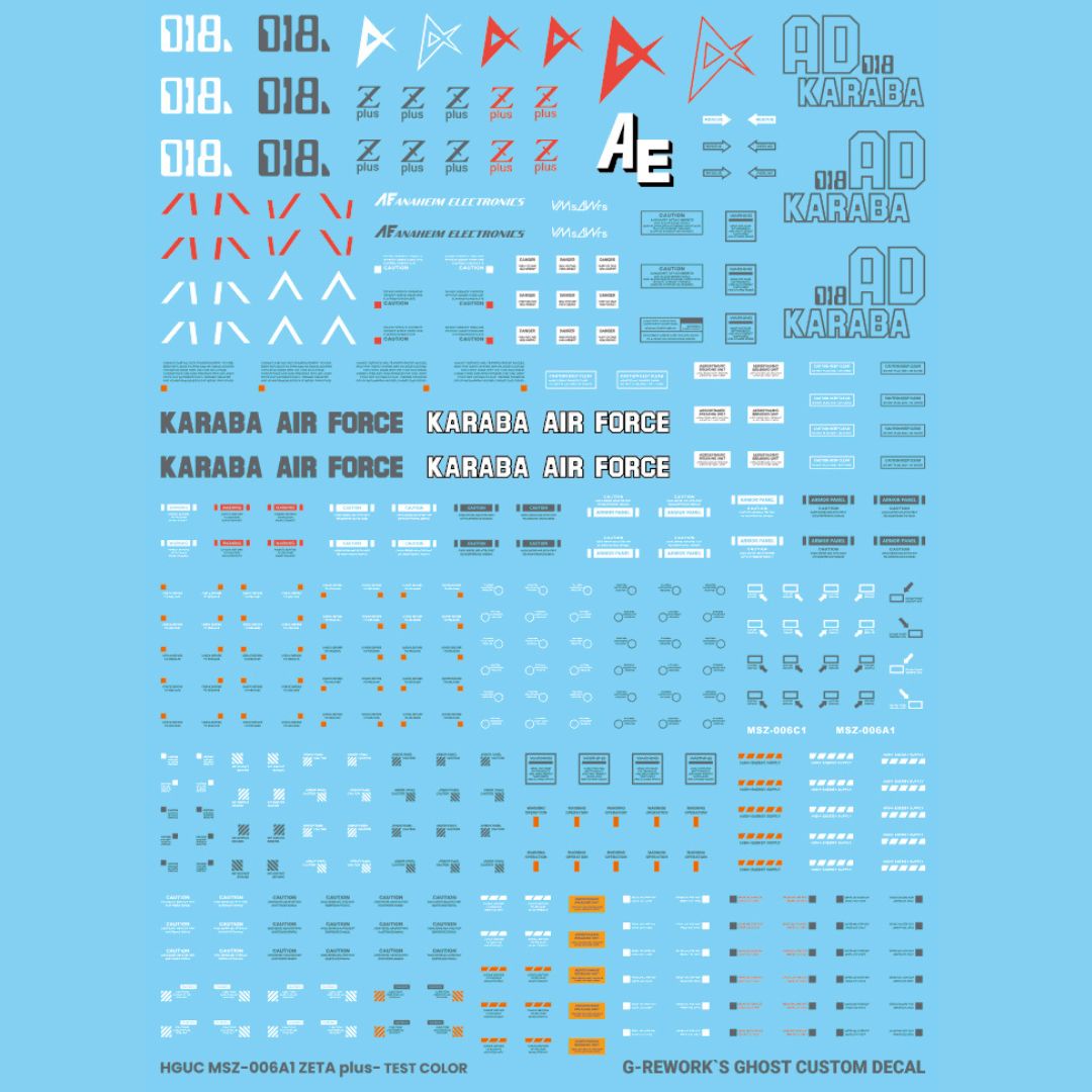 G-Rework Decal - [HG] ZETA PLUS A1 TEST TYPE