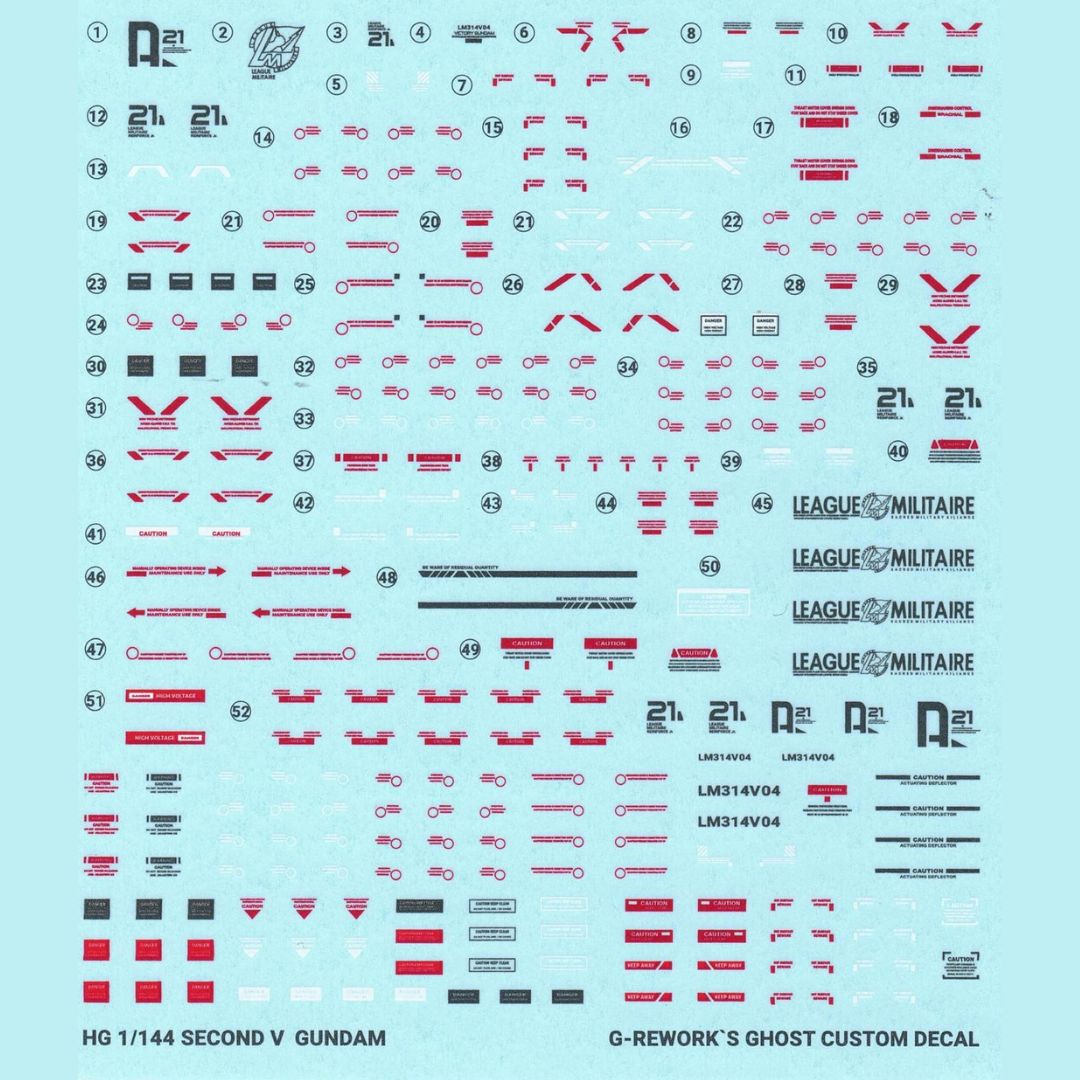G-Rework Decal - [HG] V GUNDAM SECOND V