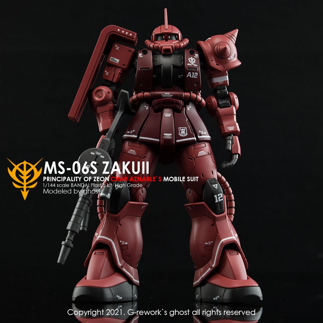 G-Rework Decal - [HG] ORIGIN MS-06S ZAKUII (CHAR AZNABLE)