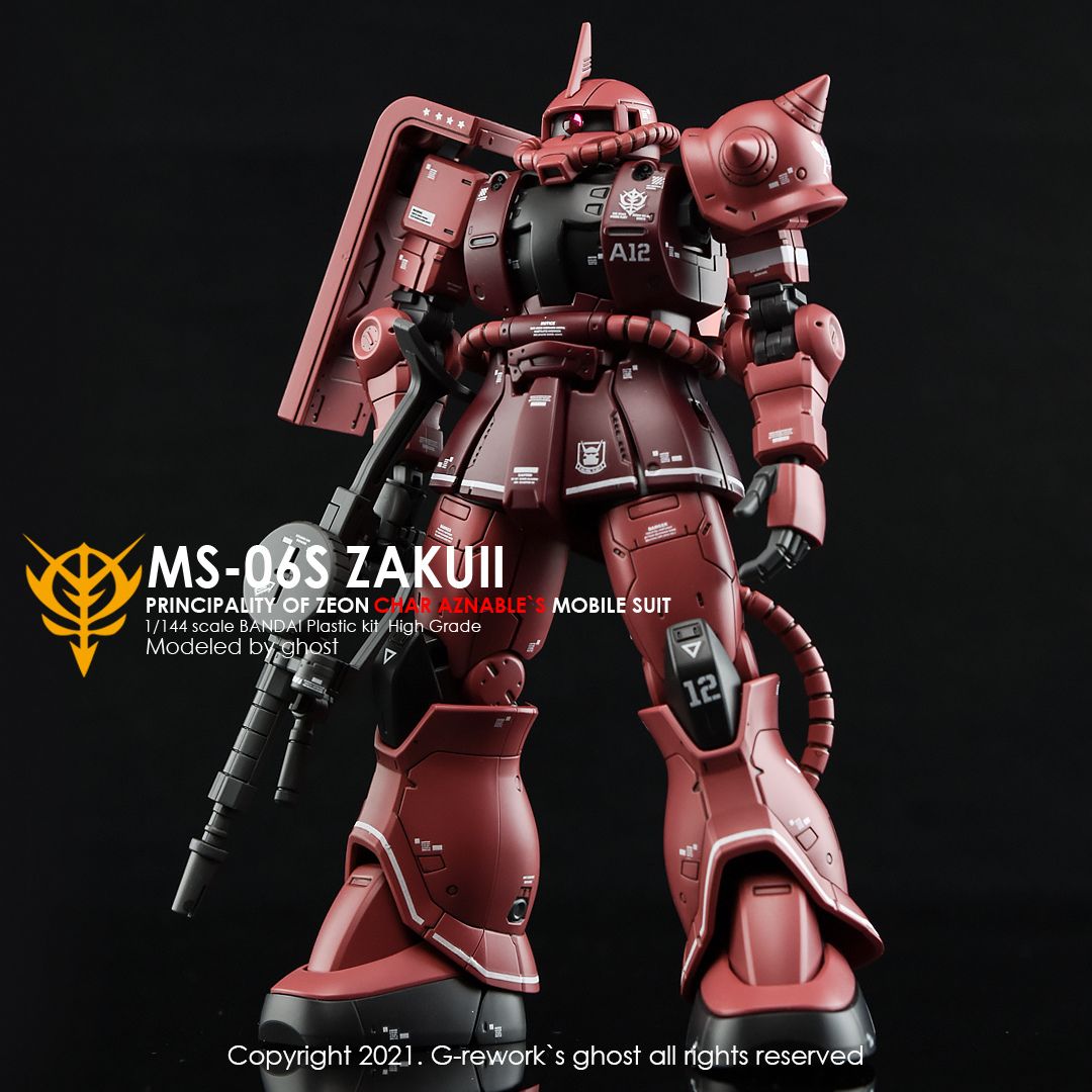 G-Rework Decal - [HG] ORIGIN MS-06S ZAKUII (CHAR AZNABLE)