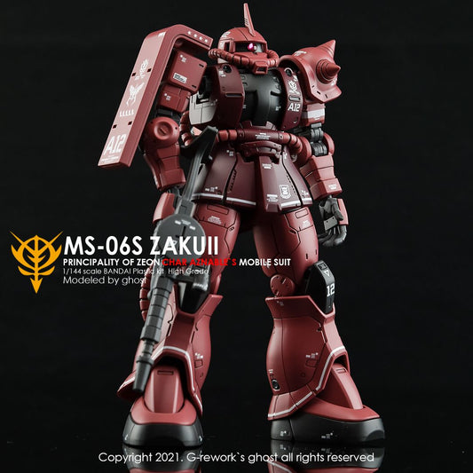 G-Rework Decal - [HG] ORIGIN MS-06S ZAKUII (CHAR AZNABLE)