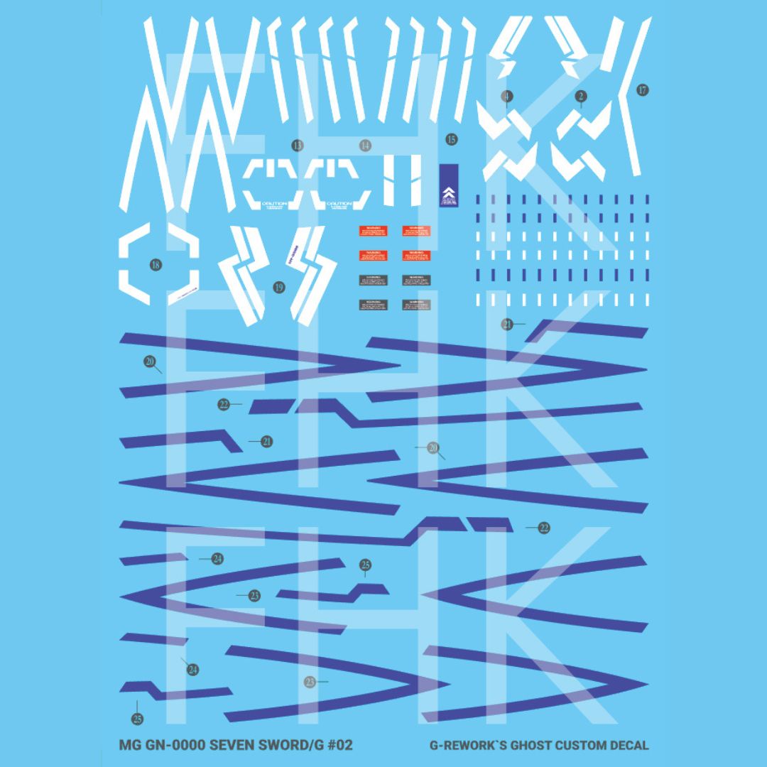 G-Rework Decal - [MG] OO GUNDAM [SEVEN SWORD]