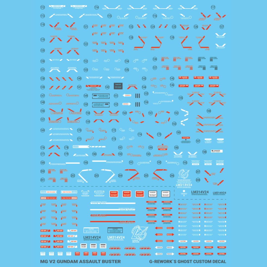 G-Rework Decal - [MG] V2 ASSAULT BUSTER VER.KA