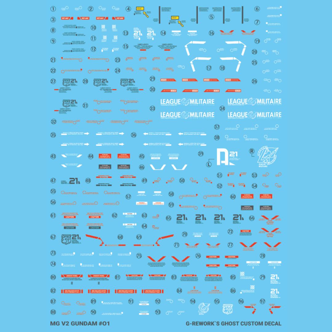 G-Rework Decal - [MG] V2 GUNDAM VER.KA