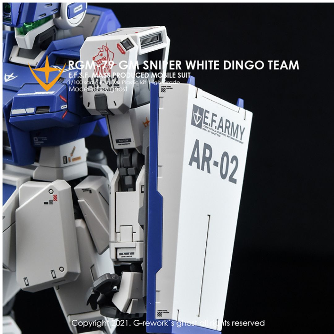 G-Rework Decal - [MG] RGM-79SP GM SNIPER II [ WHITE DINGO ]