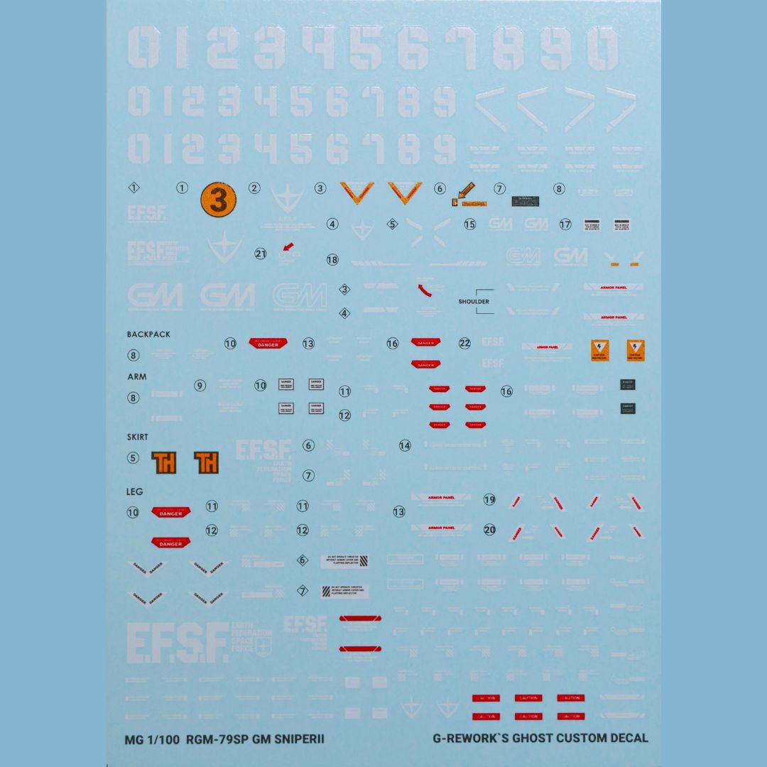 G-Rework Decal - [MG] RGM-79SP GM SNIPER II
