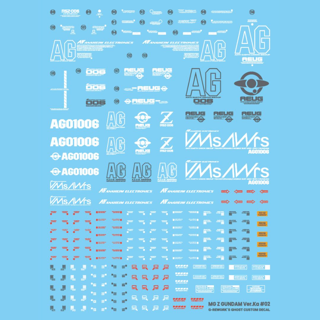 G-Rework Decal - [MG] MSZ-006 Z GUNDAM VER.KA