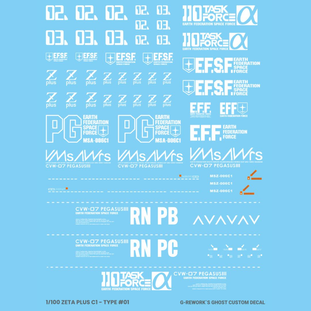G-Rework Decal - [MG] ZETA PLUS C1