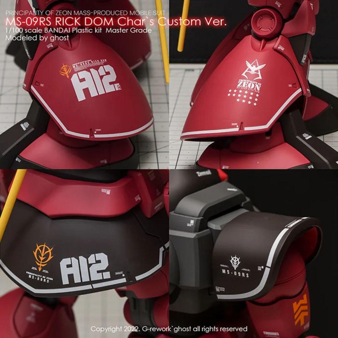G-Rework Decal - [MG] MS-09RS RICK DOM 1.5 CHAR's VER.