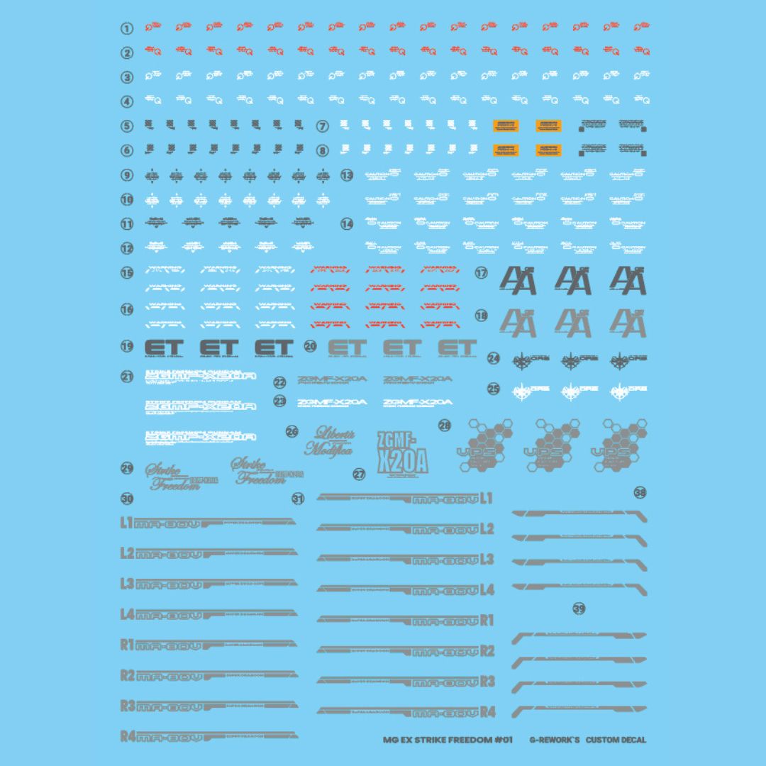 G-Rework Decal - [MGEX] STRIKE FREEDOM GUNDAM