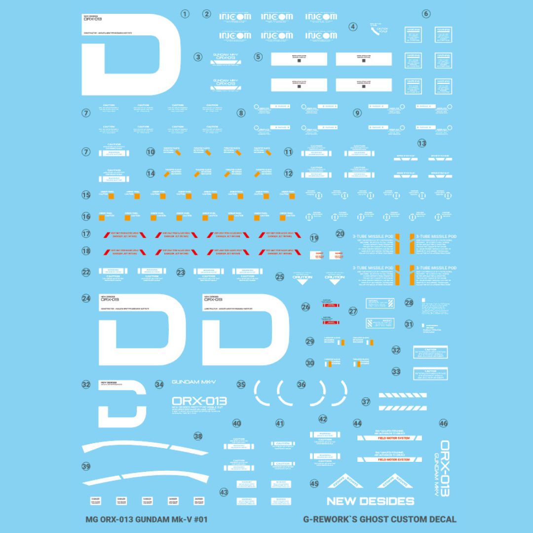 G-Rework Decal - [MG] GUNDAM MK-V
