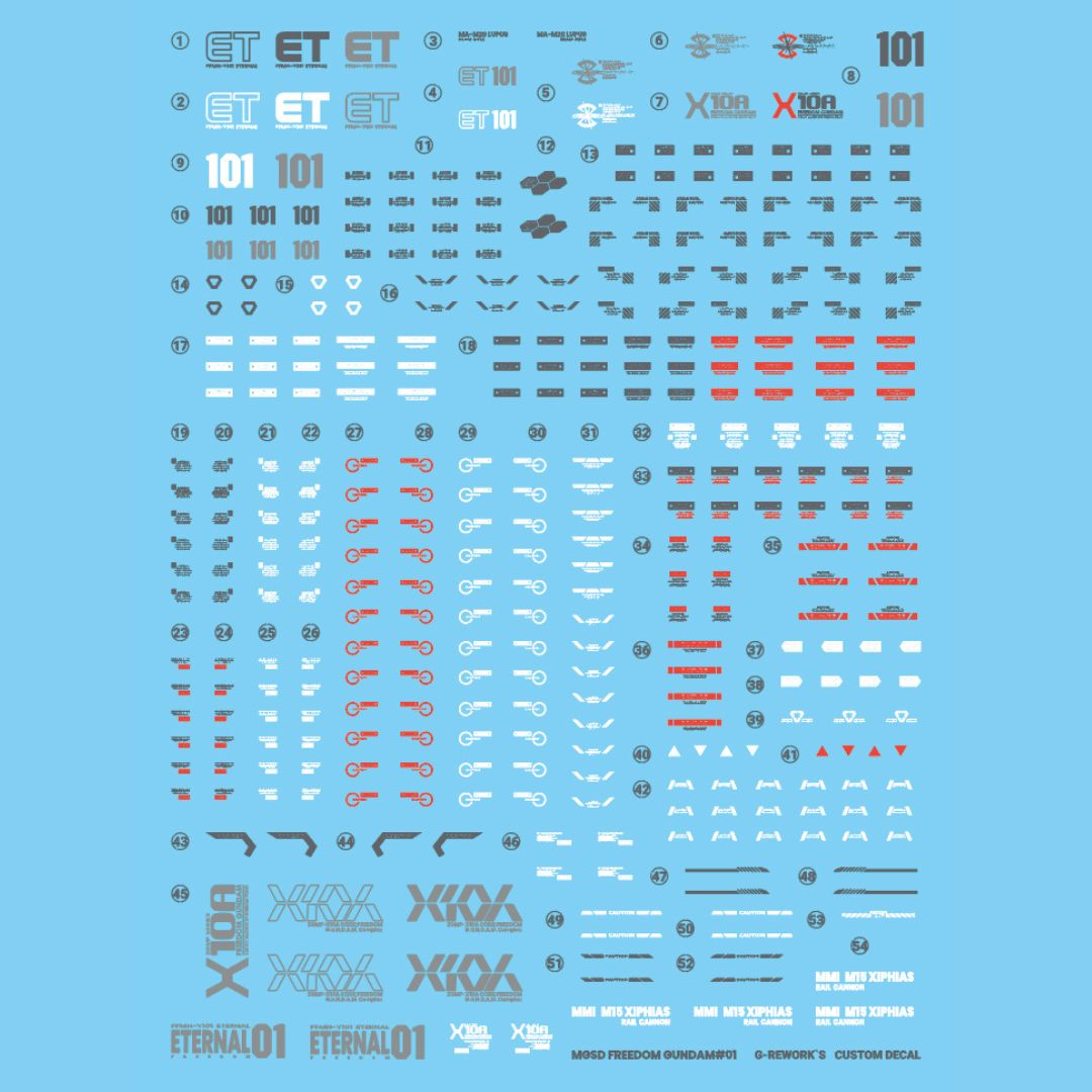 G-Rework Decal - [MGSD] ZGMF-X10A FREEDOM GUNDAM