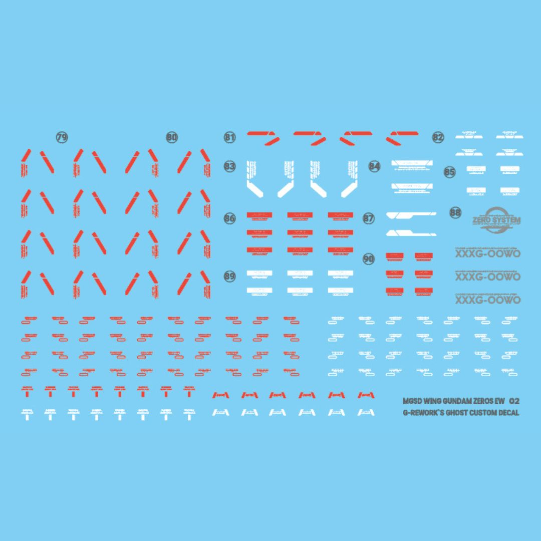 G-Rework Decal - [MGSD] XXXG-00W0 WING GUNDAM ZERO EW