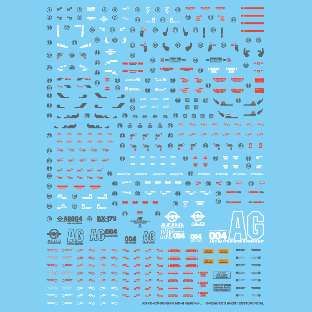 G-Rework Decal - [RG] RX-178 MKII GUNDAM AEUG