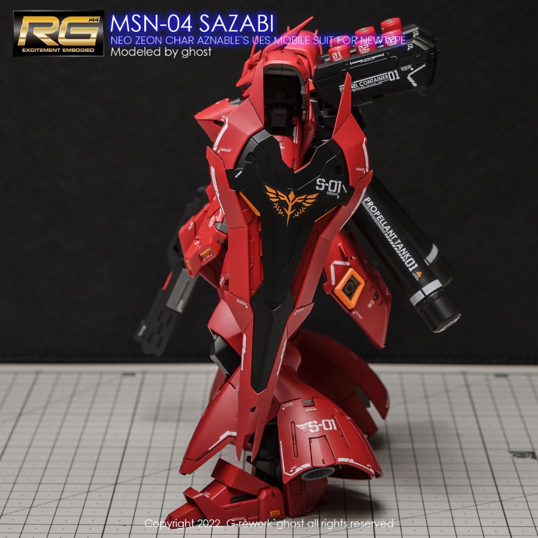 G-Rework Decal - [RG] MSN-04 SAZABI