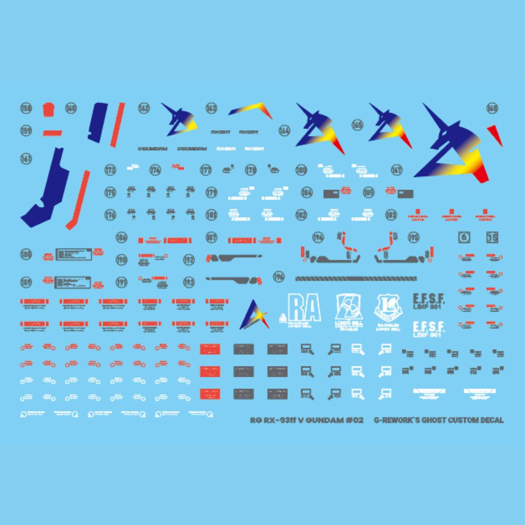 G-Rework Decal - [RG] RX-93FF V GUNDAM