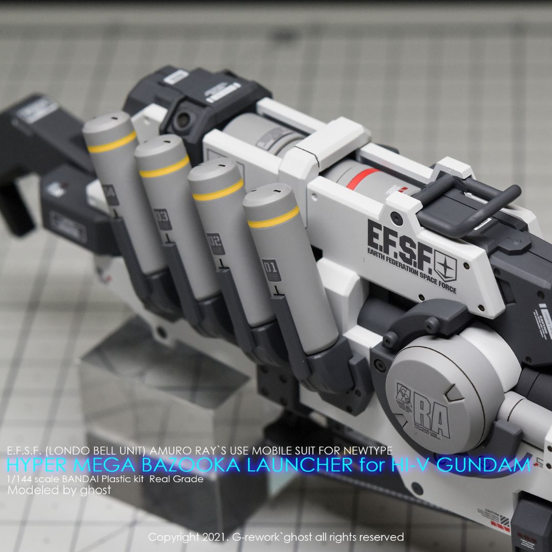 G-Rework Decal - [RG] HI-V GUNDAM HYPER MEGA BAZOOKA LAUCHER