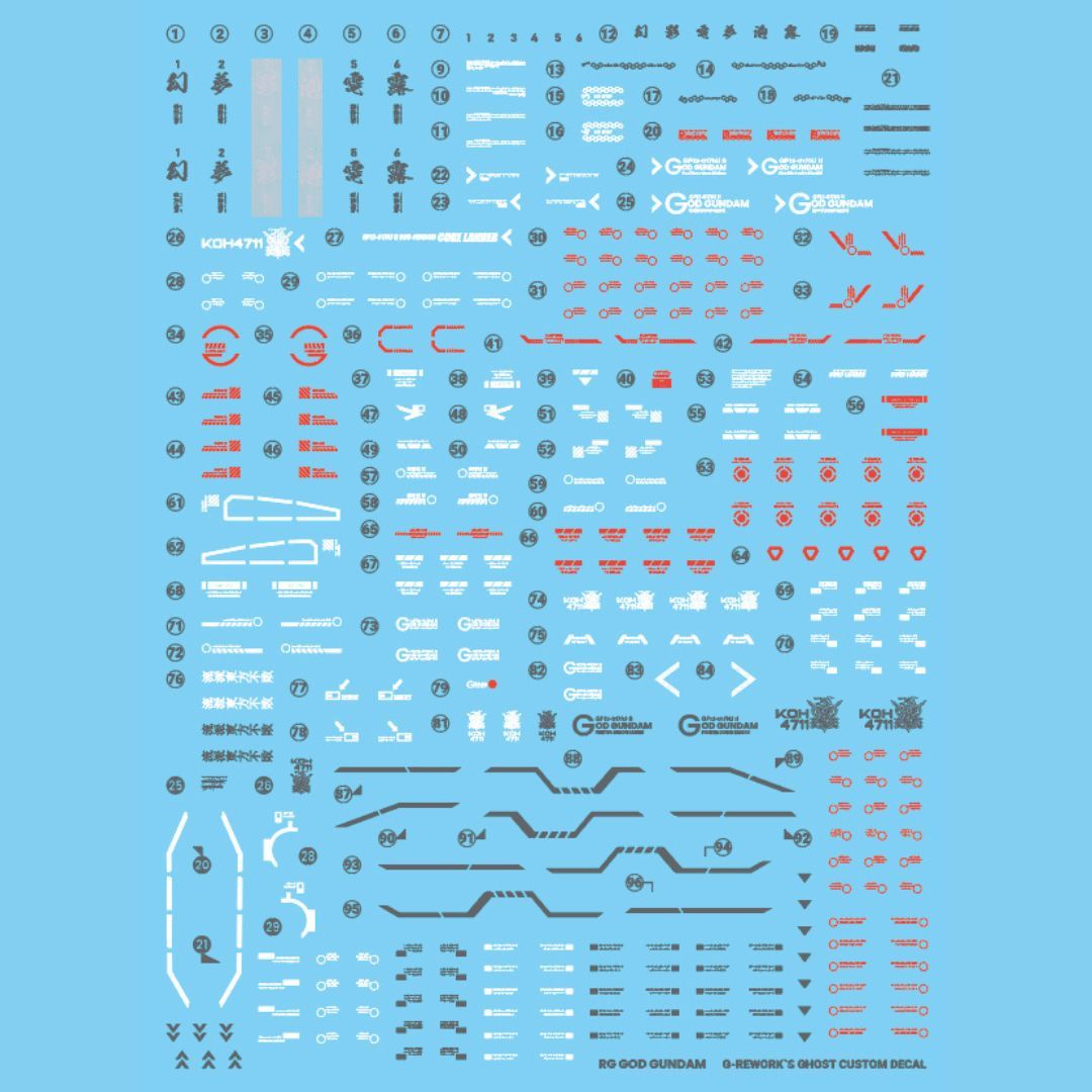 G-Rework Decal - [RG] GOD GUNDAM