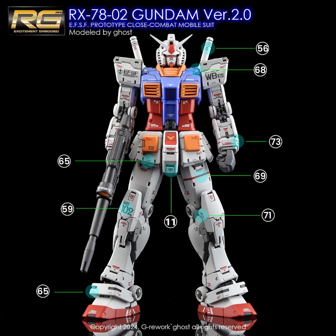 G-Rework Decal - [RG] RX-78-2 GUNDAM 2.0
