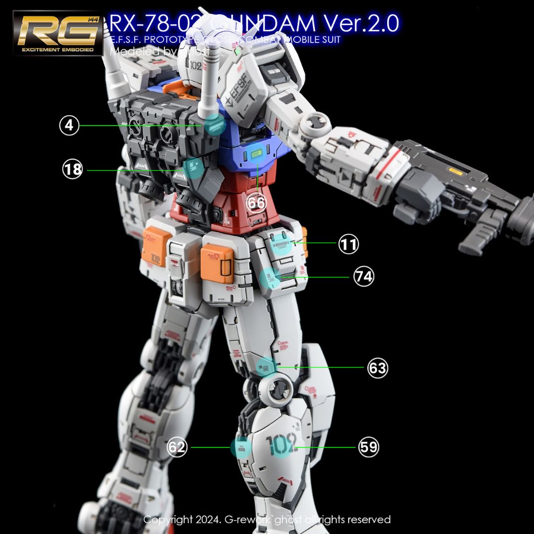 G-Rework Decal - [RG] RX-78-2 GUNDAM 2.0
