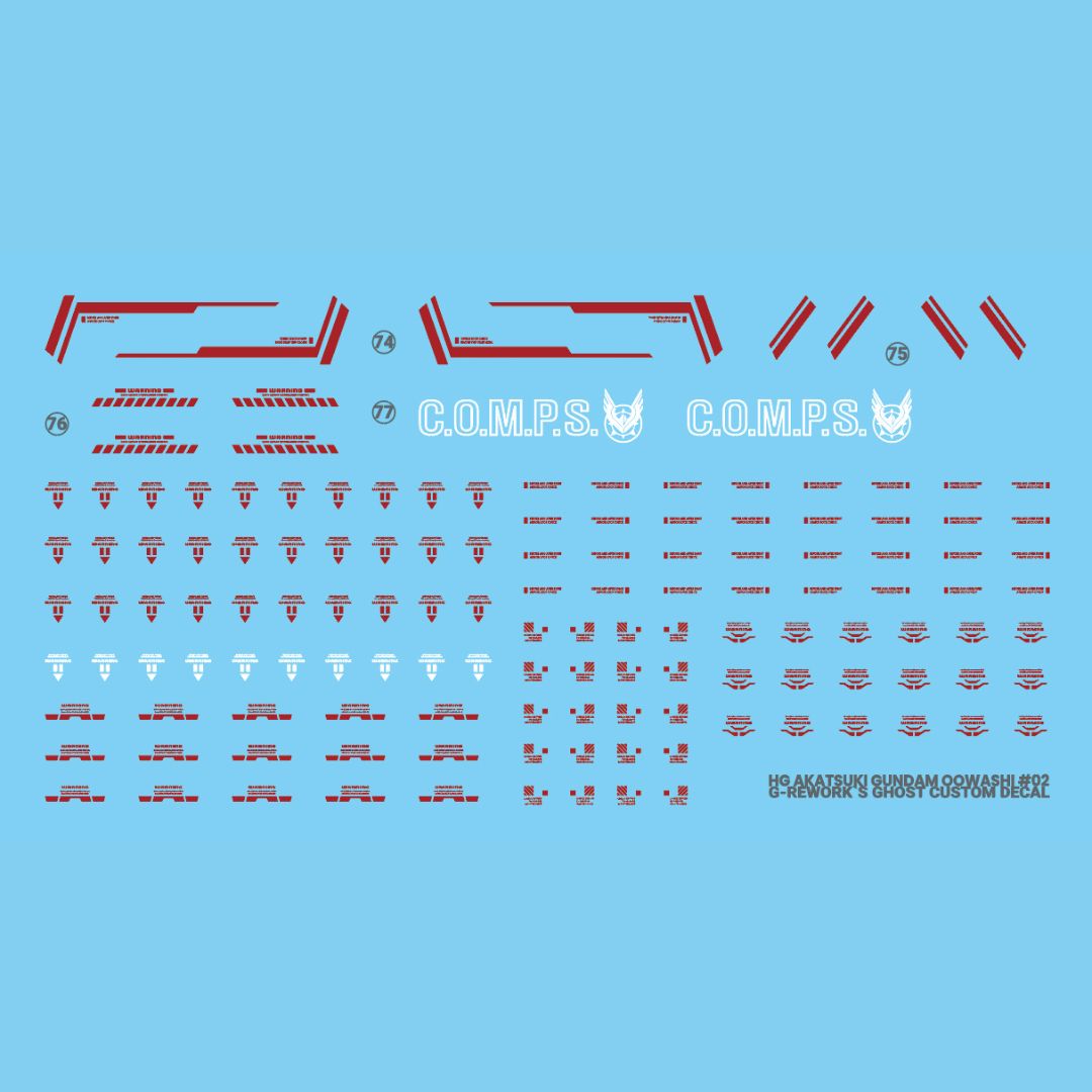 G-Rework Decal - [RG] AKATSUKI SHIRANUI [OOWASHI UNIT]