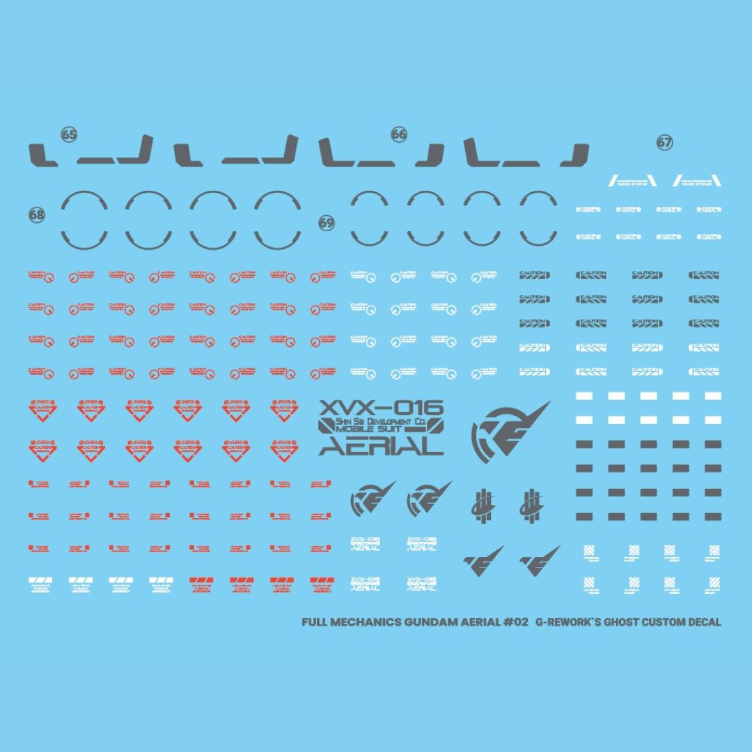 G-Rework Decal - [1/100] [FULLMECHANICS] GUNDAM AERIAL