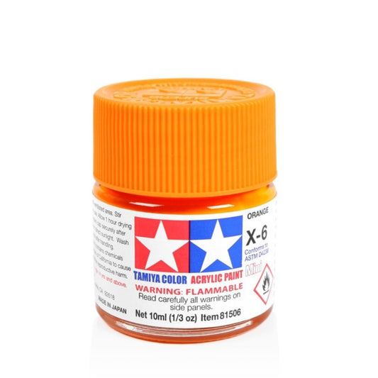 TAMIYA Acrylic Mini X-6 Orange 10ml #81506