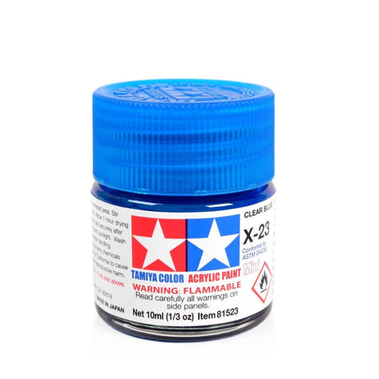 TAMIYA Acrylic Mini X-23 Clear Blue 10ml #81523