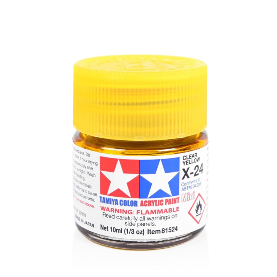 TAMIYA Acrylic Mini X-24 Clear Yellow 10ml #81524