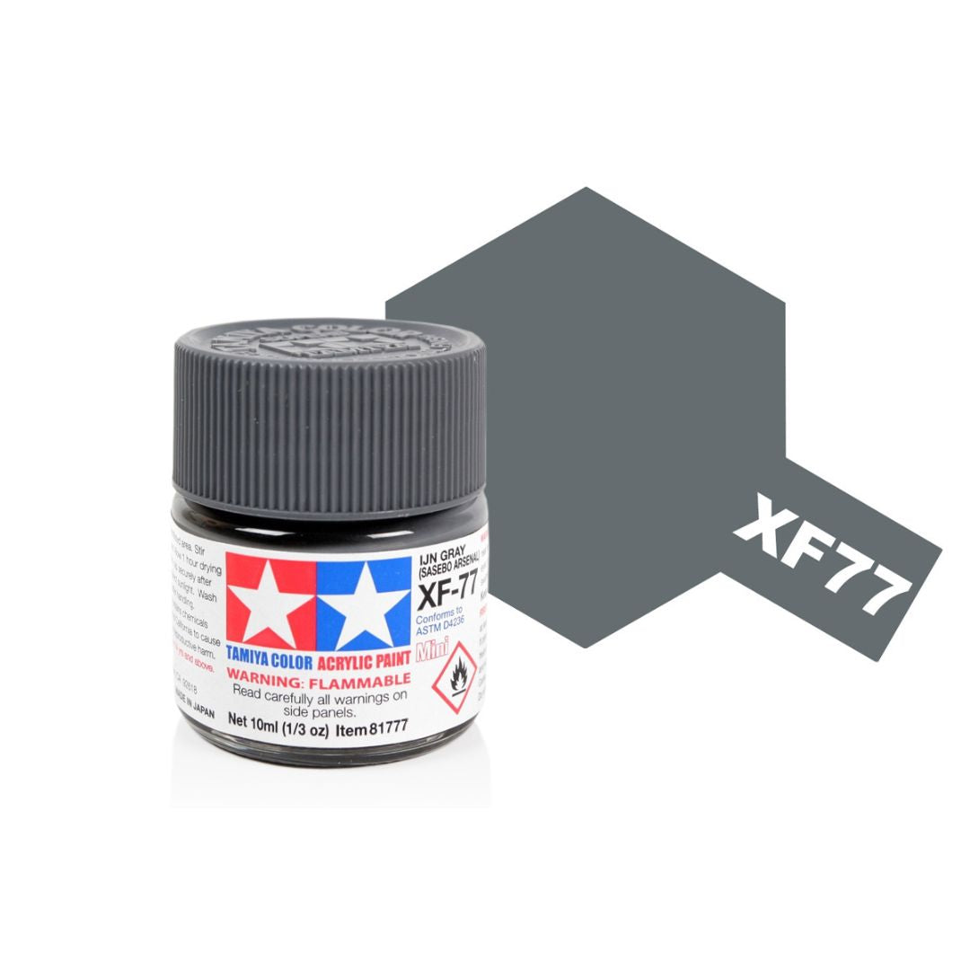 TAMIYA Acrylic Mini XF-77 IJN Grey (SASEBO ARSENAL) 10ml #81777