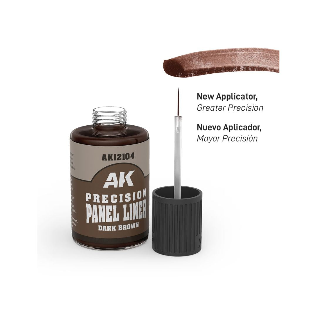 AK Interactive Precision Paneliners AK12104 - Dark Brown 30ml