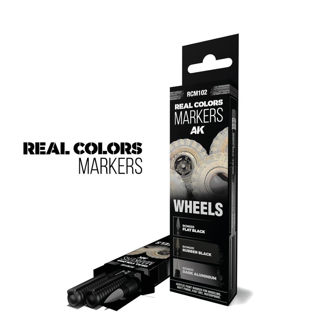 AK Interactive Real Colors Markers Set RCM102 - Wheels