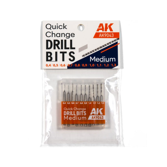 AK Interactive AK9043 Drill Bits (0.4-1.3)