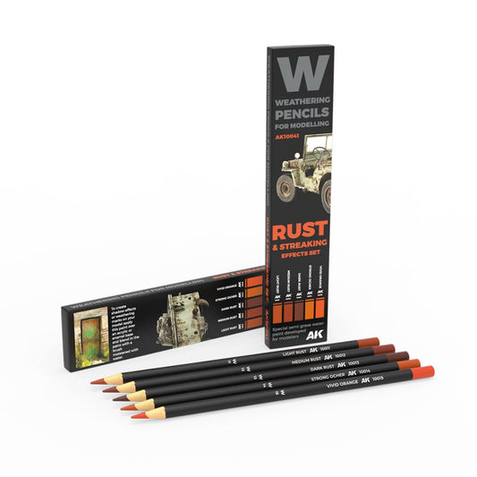 AK Interactive Weathering Pencil Set AK10041 - Rust And Streaking