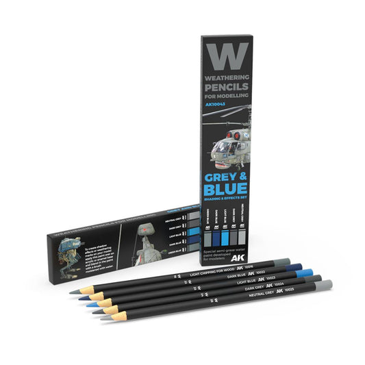 AK Interactive Weathering Pencil Set AK10043 - Grey And Blue Camouflages