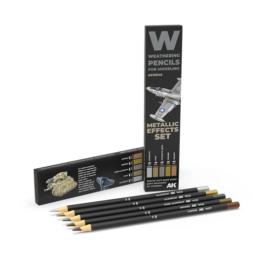 AK Interactive Weathering Pencil Set AK10046 - Metallics