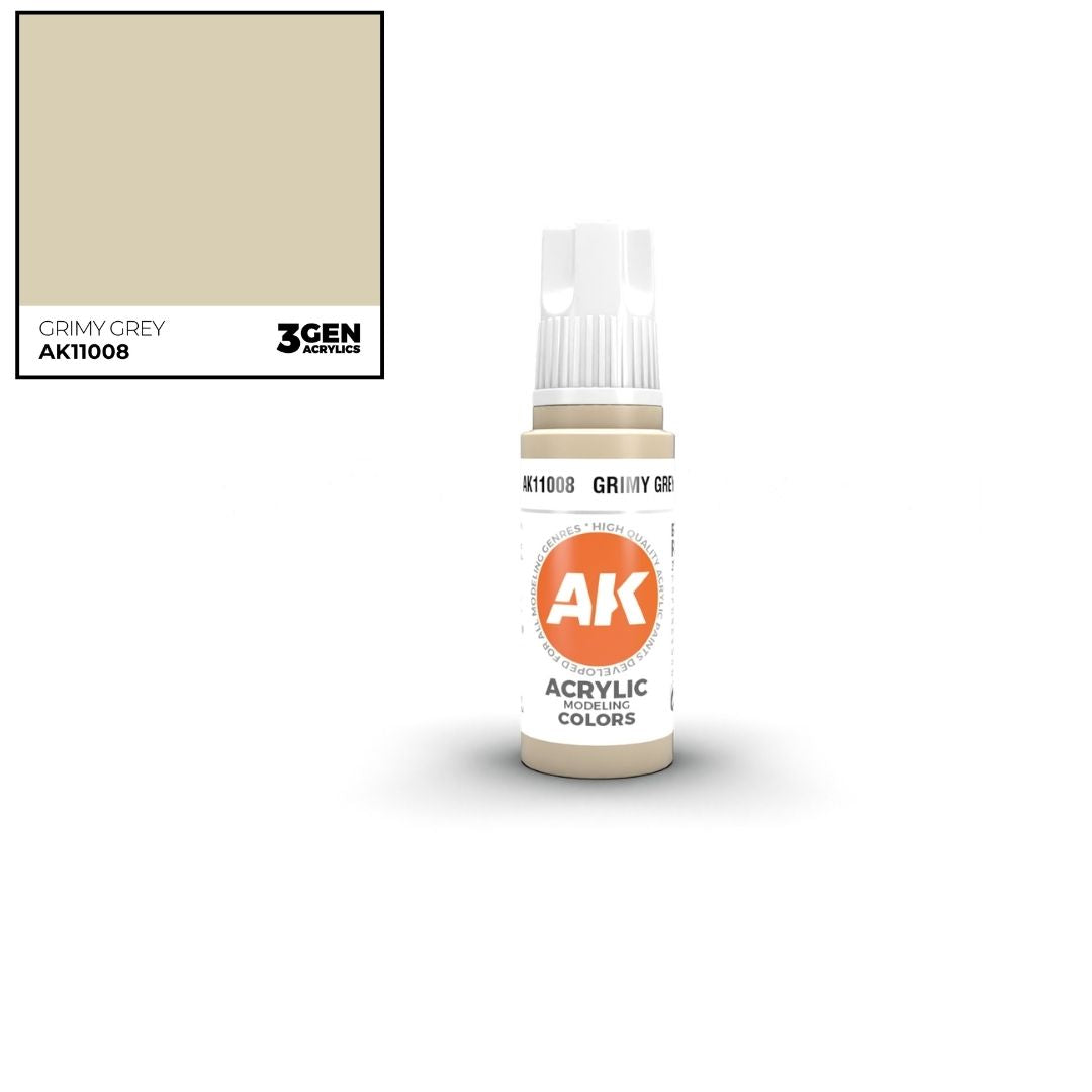 AK Interactive 3 Gen Acrylics AK11008 Grimy Grey 17ml